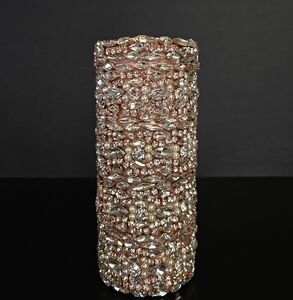 8 Inch Rosegold Bling Vase